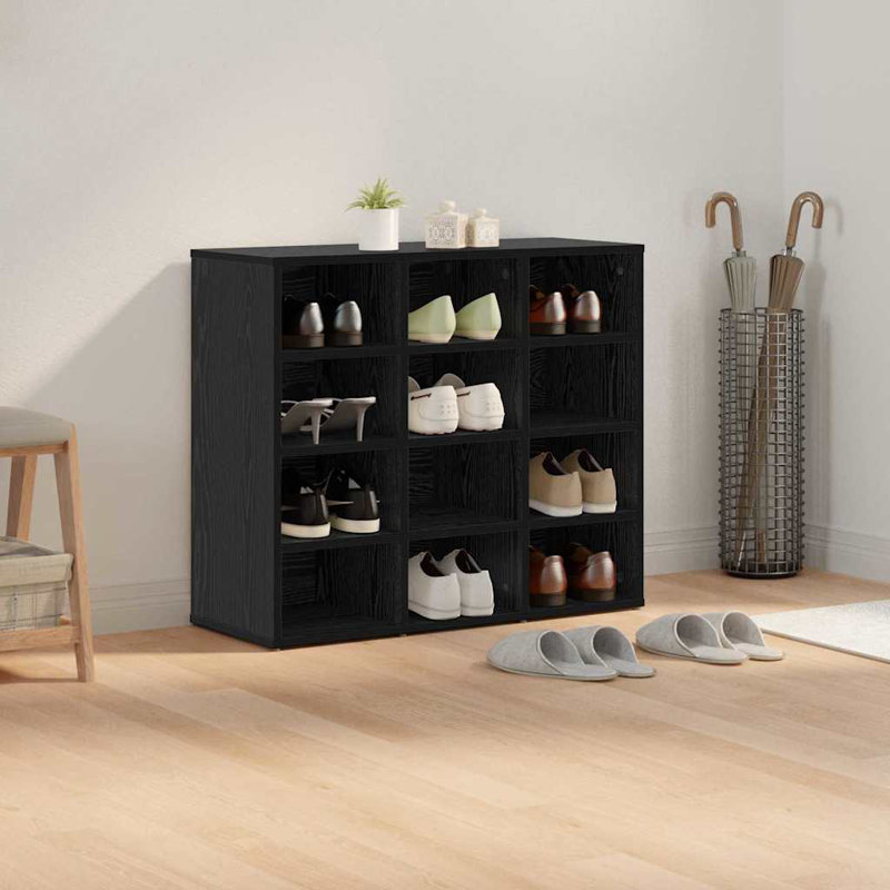 Shoe Cabinet, Black Oak