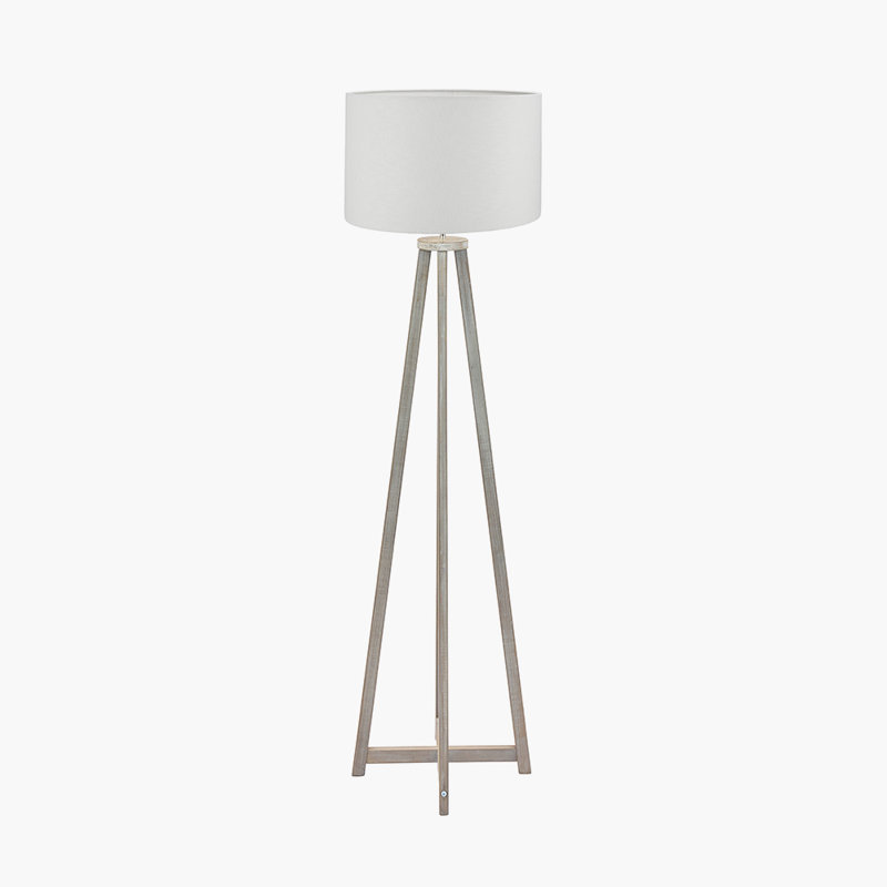161cm Traditional Floor Lamp, Grey, White