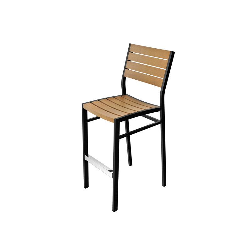 Tabouret de bar 30 po, Noir / bois