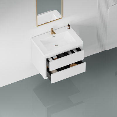 Wall-Mounted Bathroom Vanity with Sink