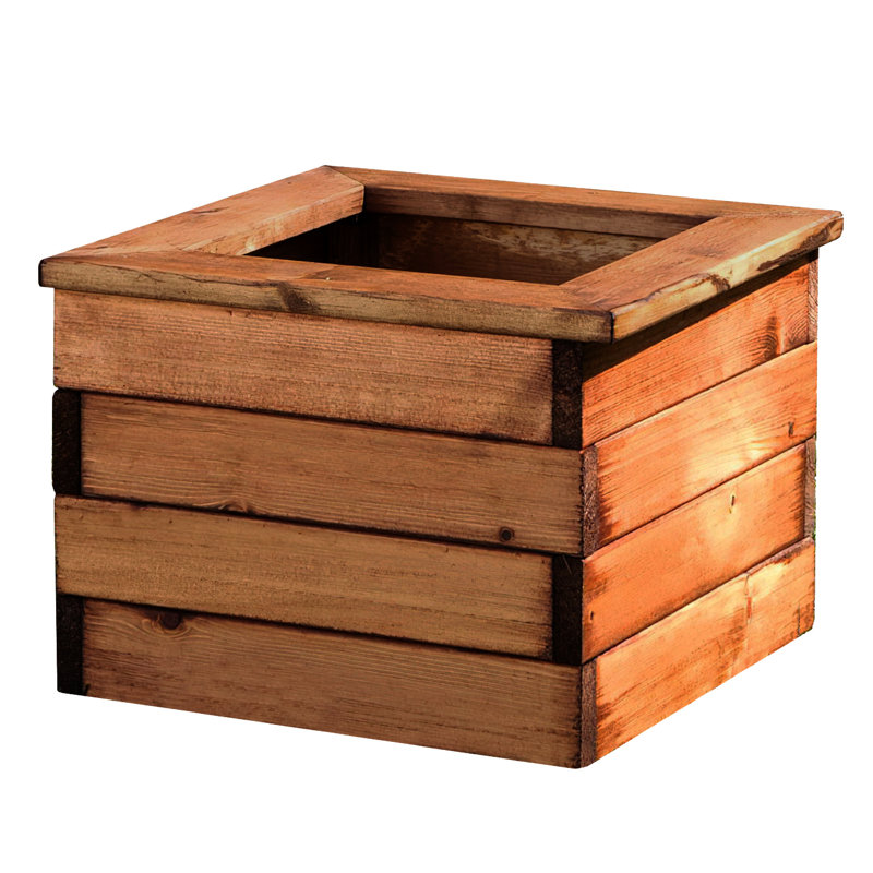 Scandinavian Redwood Handmade Wood Planter Box, 31.5cm H x 41.5cm  W x 41cm D