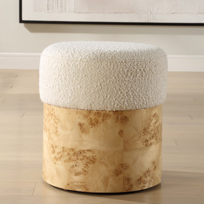 Stafanie Poplar Ivory Ottoman