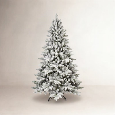 Flocked Pre-Lit Christmas Tree