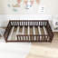 Lit simple en bois avec garde-corps-22686620