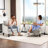  Ebern Designs 30.71"W Small Space Reading Chair Mid Century Curved Arm Linen Accent Chair-470367114
