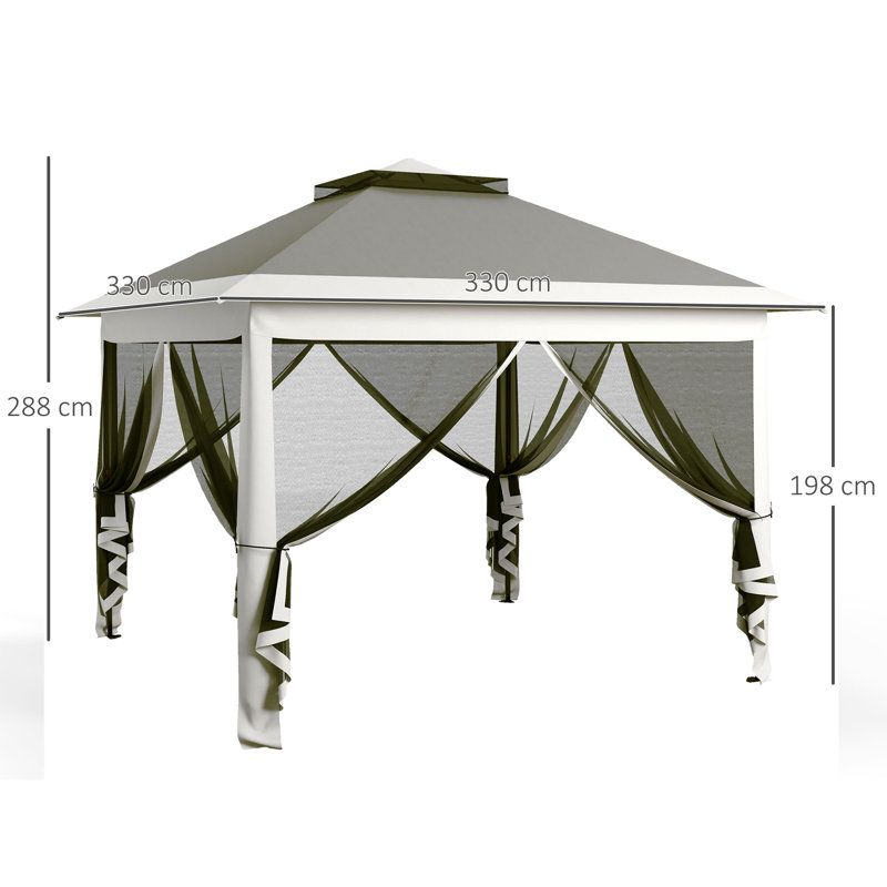 3.3m x 3.3m Pop Up Canopy