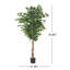 Ficus artificiel Deso, feuilles vertes avec tronc torsadé, 71 pouces