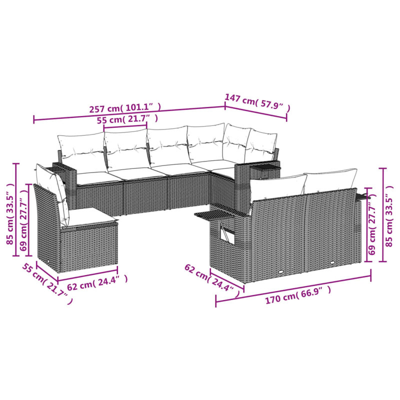 Vidaxl Garden Sofa Set