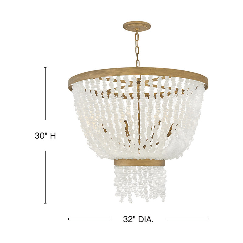 Dune 8 - Light Crystal Tiered Chandelier