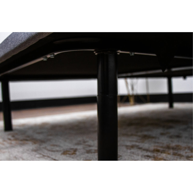 Sommier simple tapissier X Series Xl - tissu gris, 6 pieds réglables, jusqu'à 1000 lb, fabrication, structure en acier robuste, charnières pliables, série facile à installer, conception moderne, capacité en lb, tissu, rapide