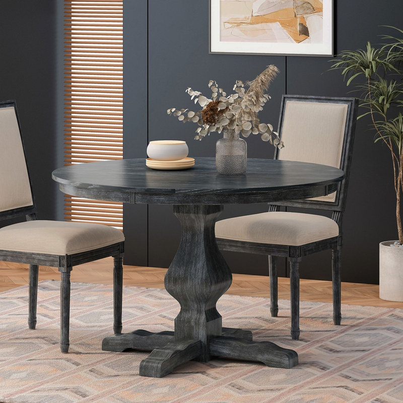 Table à manger ronde (2 boîtes)