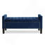 Banc de rangement rembourré capitonné avec garniture cloutée et accoudoirs pour le vestibule et le salon-595957609