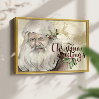 Christmas Greetings Collection A -Framed Print - Restickable