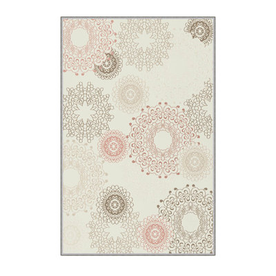 Premium Polyester Area Rug (5.2 x 7.5 ft), 100% Antibacterial, Non-Slip Underside, 0.3 in Pile Height | Machine Washable, 3D Digital Print, Durable Woven Carpet | Ideal for Living Room, Bedroom & Dining Spaces