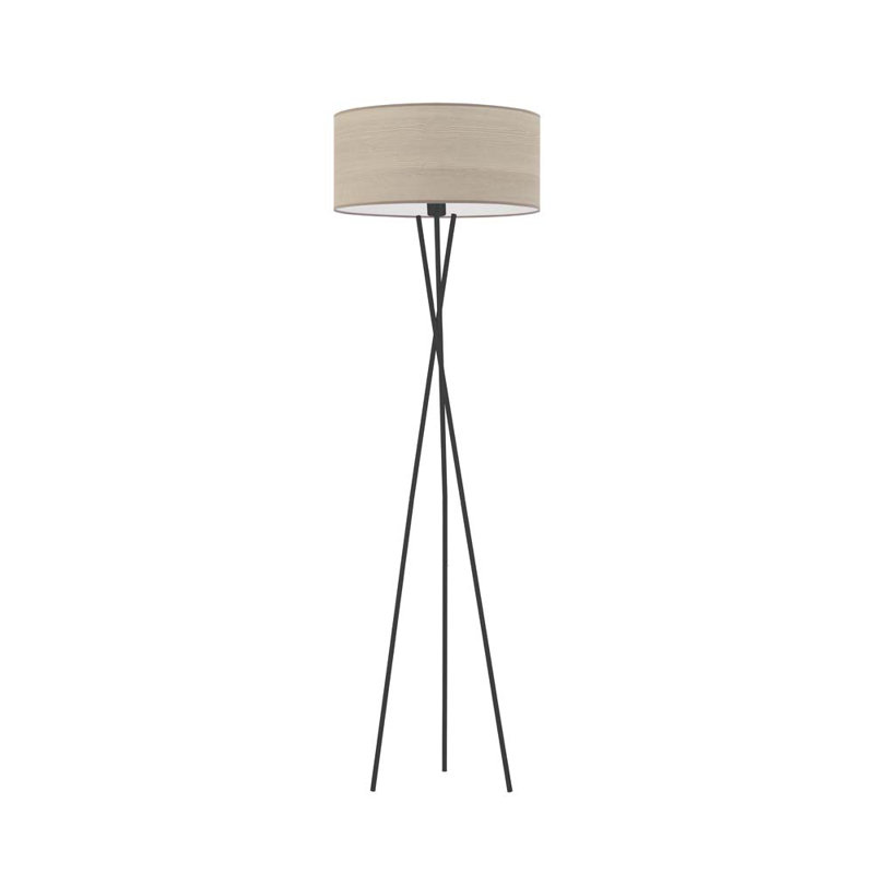 Charlton 160cm Tripod Floor Lamp, Beige, Black