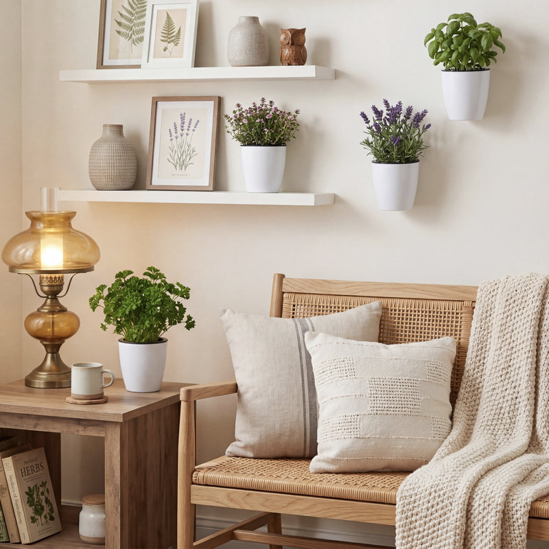 Jouan Hanging Self-Watering Plastic Indoor Wall Planter