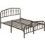 Metal Bed with Arched Headboard and Footboard-903604192-932308567