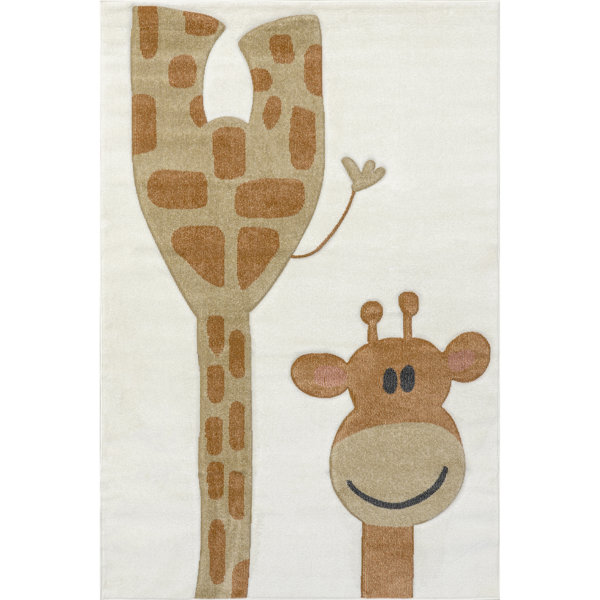 Giraffe Print Cowhide Rug (Large Spots) - Size: 7 1/4x5 3/4 feet