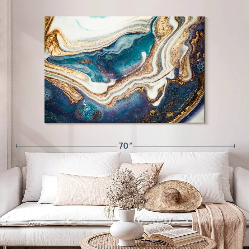 Avery Agate Ripples Abstract, 34" H x 51" W