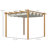 10 Ft.W Metal Pergola with Canopy,wood-94286576-94286574