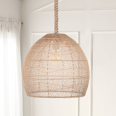 Cynthiana 1 - Light Natural Rattan Single Pendant