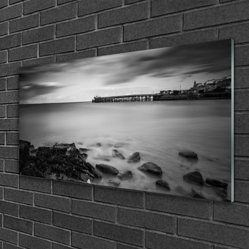 Sea Stones Landscape - Unframed Photograph on Glass
