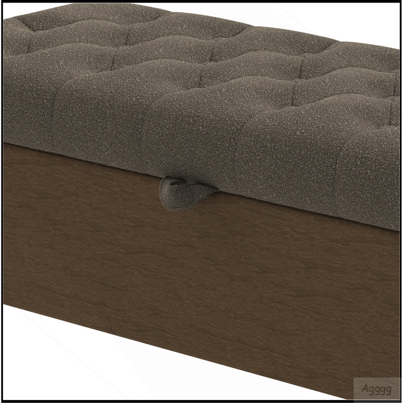 Banc de rangement avec repose-pieds Modern Modern, Café