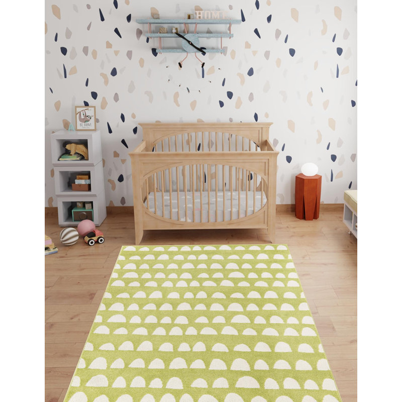  Tapis pour enfant Hillow Whimsy, Vert, Rectangle 7 pi 10 po x 10 pi