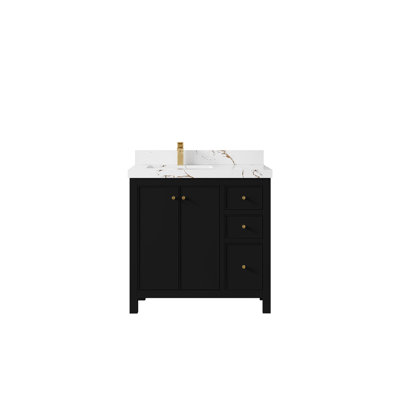 Meuble-lavabo simple 36 po avec plateau Chicago