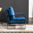 Mid-Century Modern Accent Chair, Durable Square Metal Frame, Plush Upholstery-1147878704