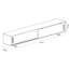 Meuble télé moderne blanc, 3 tablettes, 70,9 po x 15,7 po x 15,7 po | 100% panneau de particules enduit de mélamine, épaisseur: 0,7 pouce | Support mural, rangement supplémentaire, design élégant pour le salon et les espaces de divertissement-281855602