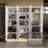 Madesa Garage Storage Cabinet Set 6 Doors 12 Utility Shelves 70"L Wooden Organization Unit for Garage and Tools 9 Adjustable Shelves Anti Tipping - White-210749764