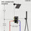 Pressure-Balanced Rainfall Shower System, High-Pressure Rain Shower Head with Handheld Spray-106893501