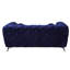 Causeuse en velours bleu Atronia