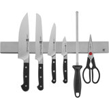Zwilling Pro 7-Piece Knife Block Set With 17.5-inch Stainless Magnetic Bar