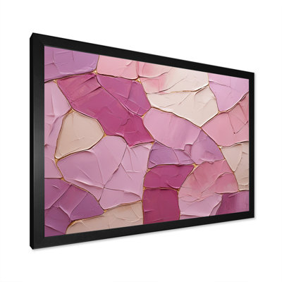 Rose, mauve, minimalisme, poteries - spirales abstraites, art mural, salon