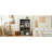60.6'' Tall Display Cabinet With Tempered Glass Door, LED Lighting, Two Drawers, Modern Style Storage Cabinet For Living Room, Office & Study