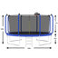 Trampoline 14FT avec panier de basketball, trampoline d'extérieur renforcé de type ASTM avec filet d'enclos