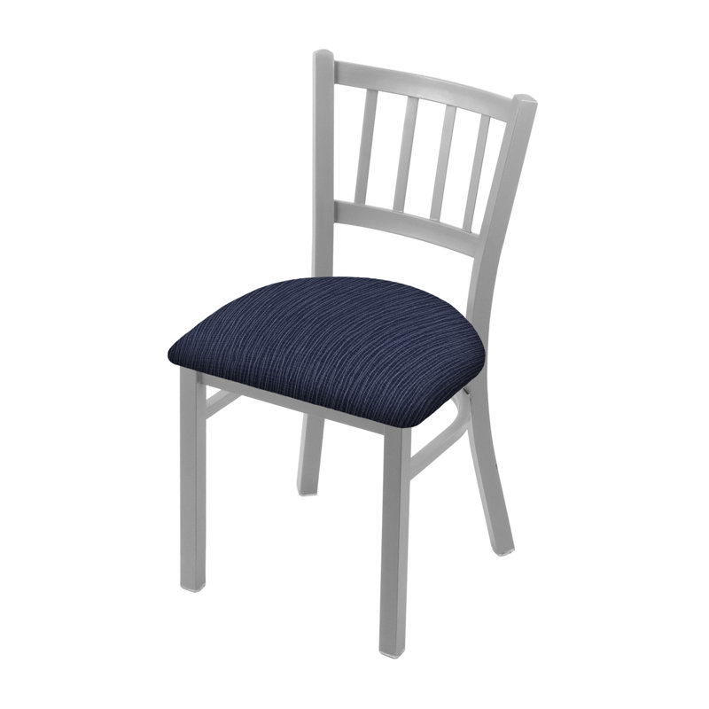 Chaise Contessa 610, Nickel anodisé, Ancrage graphique en tissu