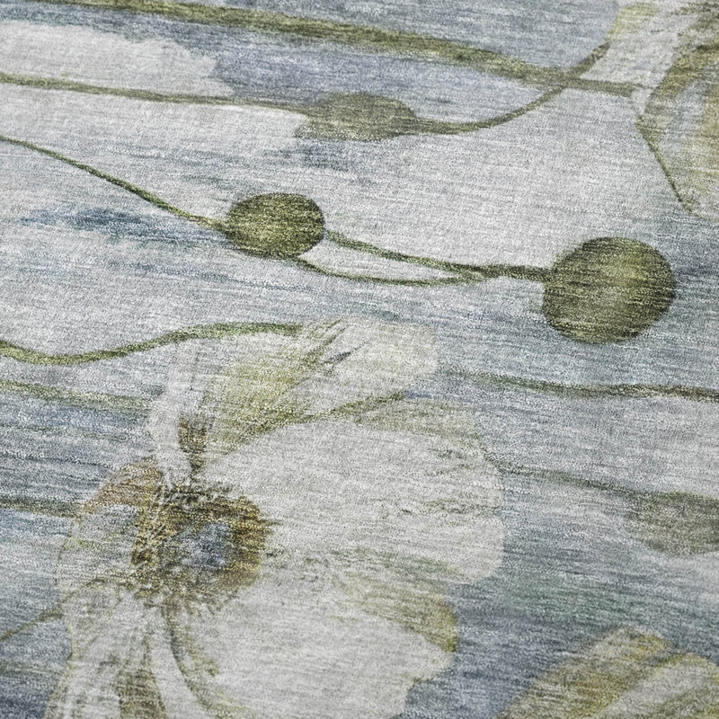Jeté floral Sherpa ASB712 Addison, Bleu