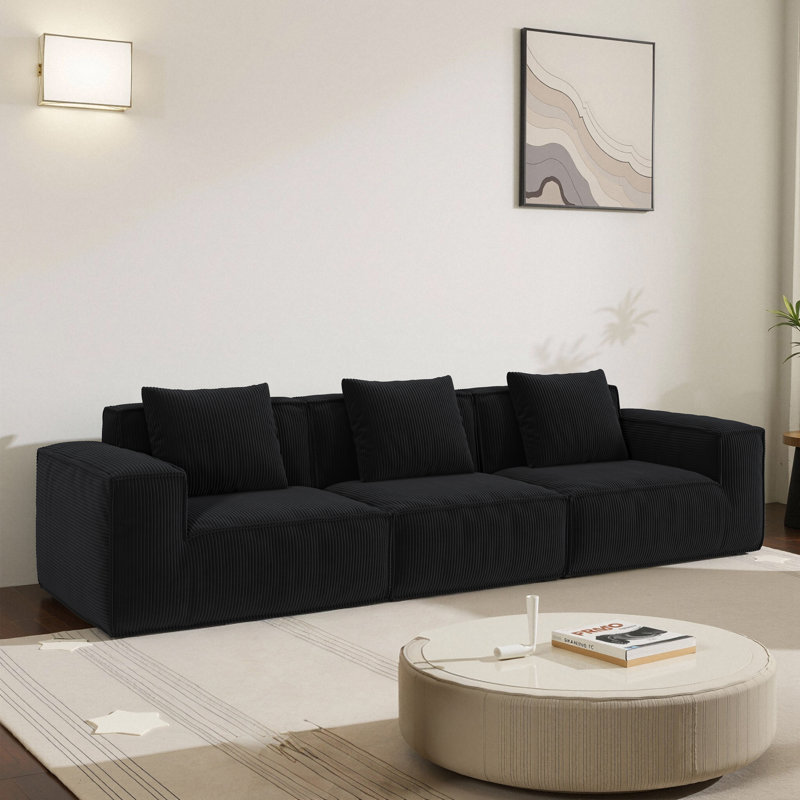 Canapé modulaire de 118 pouces, Noir