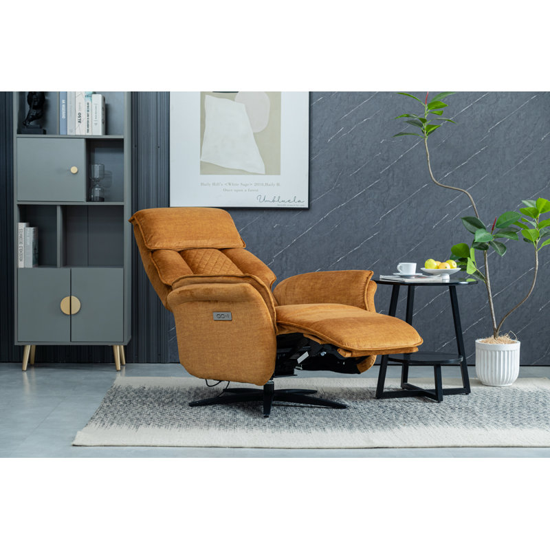 Alshawn Swivel Recliner, Amber