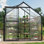 Serre en polycarbonate de 6 pi x 4 pi Garvee - Petite serre autoportante pour l'extérieur avec cadre en aluminium résistant à la rouille, système de gouttière et évent de toit, idéale pour le démarrage des semences et la protection des plantes toutes saisons