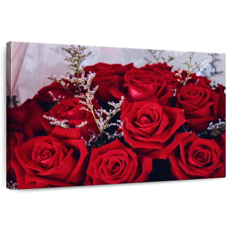 Bouquet de roses rouges Hardie, H 16 po x l 24 po