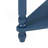 33.8'' Small Triangle Corner Table, Wood Corner Side Table For Small Spaces/ Living Room, 3 Tier End Corner Table With Solid Wood Legs, Navy Blue And Espresso Top