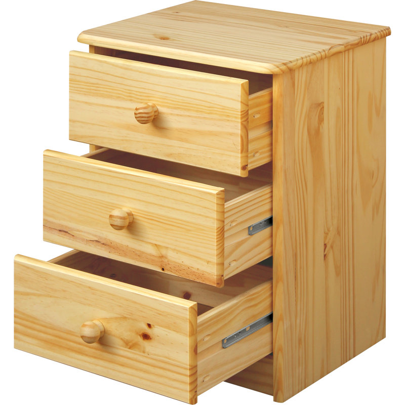 Addis 43cm W Solid Wood Bedside Table