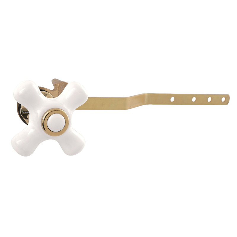 Levier de réservoir de toilette frontal en laiton Kingston, Polished Brass