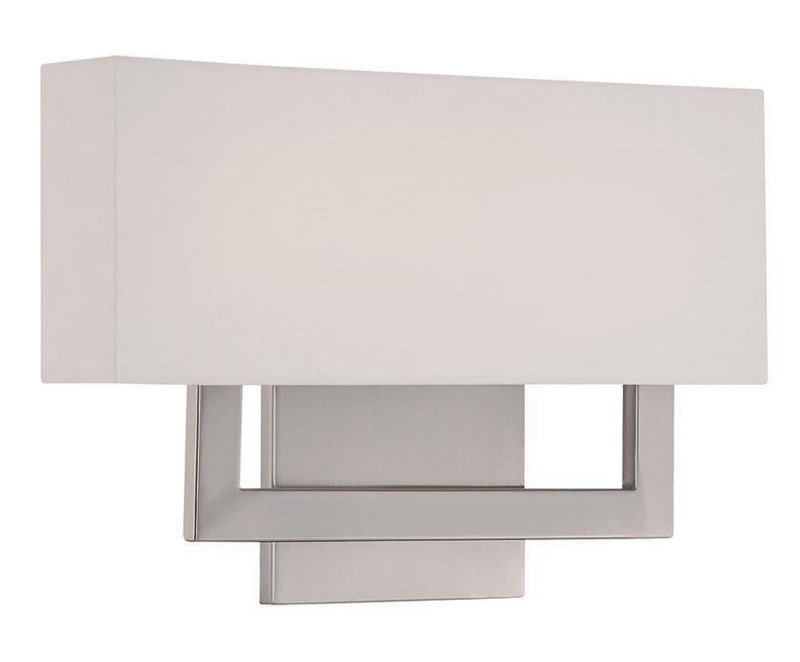 Manhattan 1 - Light Flush Mounted Sconce, Brushed Nickel