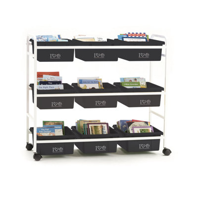 9 Compartment Steel Teaching Cart