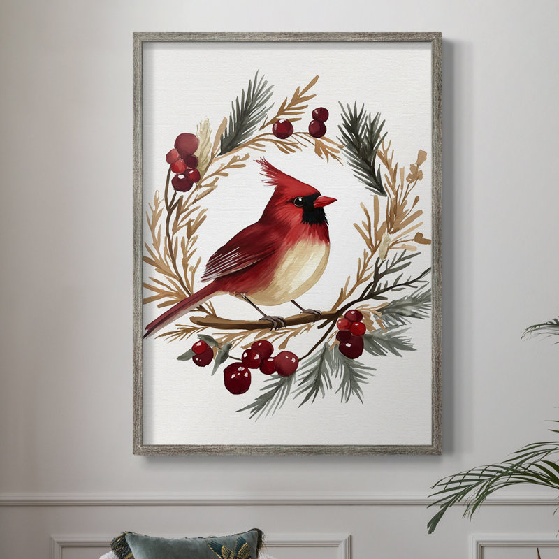 «Christmas Holiday Art» CML XXVI, reproduction d'art encadrée - bois massif XMA171756, H 21 po x l 17 po